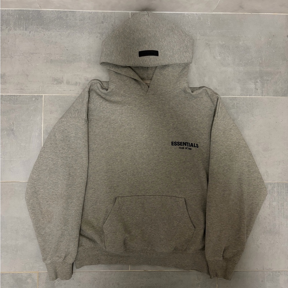 Fear of God Essentials Light Gray Hoodie